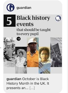 Black Miners Heritage Top Ten feature in The Guardian newspaper article, Black History Month, October 2020